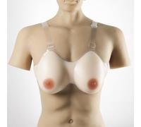 Cup Size Increase Breast Forms for Crossdresser & Transgender - Water Drop Shaped Fake Breasts, Comfortable & Realistic Chest Enhancer for Cup Size Increase, Natural-Looking-Fair Skin Tone(XL)