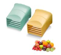 Cup Slicer- Fruit Slicer Cup Egg Slicer, Strawberry Cutter, Fruit Cutter Tools, Quickly Making Soft Fruits, Vegetables Cutting Kitchen Gadget (Yellow+Green)