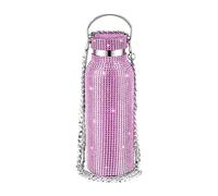 Cup - Stainless Steel Thermal Water Bottle | 350ml Rhinestone Glitter Bottle | Stylish Insulated Design with Chain | Perfect for Women & Girls, Use as or Accessories