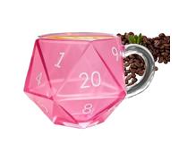 Cup Tea - Polyhedral Dice Cup, Glass Drinking Mug, Morning Routine, Authentic Birthday Party Fun, Seasonal Celebration Accessory, Workplace Relaxing Moments for Weekend Use