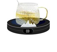 Cup Warmer for Coffee Cups, Tea Heating Plate with 3 Temperature Settings | Electric Cup Warmer with Automatic Shut-off and Power Supply, for Home Kitchen, Office and Travel