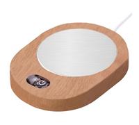 Cup Warmer for Desk USB-Powered Mug Warmer with Auto 55℃ Constant Temperature Compatible with Coffee Mugs Tea Cups Milk Bottles Compact & Quiet Coffee Cup for Office Home Use (Khaki)