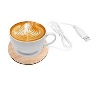 Cup Warmer Mat,Coffee Mug Warmer,USB Wood Grain Cup Warmer Hot Drink Cup Ma