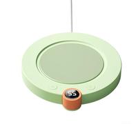 Cup Warming Device Featuring Safety Auto Shut Off and User Friendly Operation with Three Heat Levels (Shallow grass green)