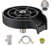 Cup Washer for Sink, Press Glass Rinser Bottle Washer Bottle Cleaner Sink Attachment for Sink Kitchen