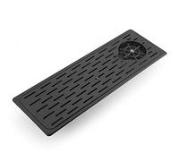 Cup Washer, Glass Rinser with Drip Tray, Stainless Steel High Pressure Bottle Washer, 360 Degree Rotating Rinse, for Bar Coffee Shop (Black 65.5x21.5x3cm11)