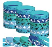 CupaPlay 24Ct Whale Rubber Bracelets Party favors - Under The Sea Theme Ocean Killer Whale Baby Shower Orca Theme Party Supplies Decorations Birthday Silicone Wristbands Gifts