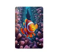 Cupattern Cute Clownfish Print Colorful Graffiti Painting Animal Retro Poster Vintage Metal Tin Signs for Men Women Wall Art Decor for Home Bars Clubs Cafes Decoration
