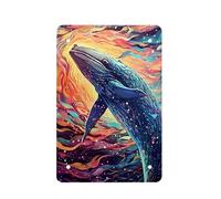 Cupattern Cute Humpback Whale Print Colorful Graffiti Painting Animal Retro Poster Vintage Metal Tin Signs for Men Women Wall Art Decor for Home Bars Clubs Cafes Decoration