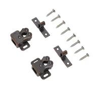 Cupboard Catches 12pcs Metal Low Foot Cabinet Wardrobe Door Buckle Dual Wheel Lock for Closet Kitchen Cabinet Latch(Red Ancient)