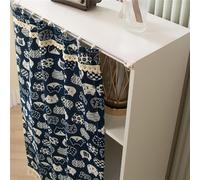 Cupboard Curtain,Curtain Tiers,Kitchen Curtains,No Drilling Is Required With Track Rail,Privacy Protected,for Small Window Basement Cupboard,Bedroom,Living Room,Bathroom,Ta(Size:W 40cm*H 80cm,Color:1)
