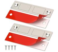 Cupboard Door Magnets, 2 Pack Self Adhesive Magnetic Door Catches, Ultra Thin Magnetic Strips, for Wardrobe Closet Shutter Drawer Cabinet Closure