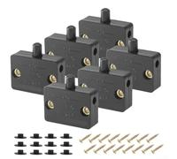 Cupboard Door Switch, 6Pcs Cabinet Door LED Switch Wardrobe Door Light Automatic Touch Sensor Touch Switch, For Wardrobes(black)