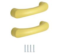 Cupboard Handles 2Pcs Color Ceramic Handle Children's Room Wardrobe Door Cabinet Drawer Single Hole Door Knobs Long Yellow