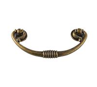 Cupboard Handles 4 Pcs Antique Bronze Drop Drawer Pulls Hole Centers 3.77 Inch 96mm Swing Kitchen Cabinet Knobs Suitable for Dresser Decor Kitchen Cabinet Hardware