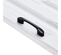 Cupboard Handles,Wardrobe handles,Drawer Handles,Door Handle Black Door Handle Interior Single Hole Aluminum Alloy Solid Handle for Home Corridors or Closet Passages(Black Length 16.3cm,6pcs)
