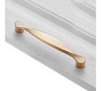 Cupboard Handles,Wardrobe handles,Drawer Handles,Door Handles Multi-layer Electroplating Matte Splicing Saving Effort When Opening The Door Wardrobe Door Handles(Hole Distance 96mm/Golden,10pcs)