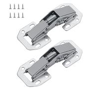Cupboard Hinges, Cupboard Door Hinges, Soft Close Hinge for Kitchen Cupboards, 2Pcs 90 Degree Soft Close Cabinet Hinge with Screws, Wardrobe Doors