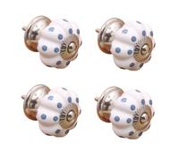 Cupboard Knob 4Pcs Ceramic Single Hole Knobs Retro Drawer Cabinet Wardrobe Shoe Cabinet Door Pulls No. 5 Ball Orchid