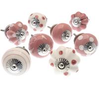 Cupboard Knobs Decorative Drawer Pull And Ceramic Door Handle Elegant Hardware Set Of 8 By Mango Tree