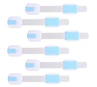 Cupboard Locks for Children 6 Pack Child Safety Cuboard Strap Locks - Adjustable Child Cuboard Locks with 3M Adhesives - Baby Proof for Cabinets Drawers Toilet Fridge Locks Easy to Install