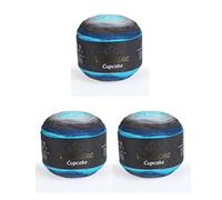 Cupcake 3 x 150 g Knitting Wool 450 g Wool for Knitting and Crocheting Baby Wool Turkish Wool Gradient Wool (Dark Grey Blue 3020)
