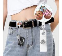 Cupcake and Muffin Badge Reel Retractable Badge Holder with Keychain Id Clips for Badges Lightweight Plastic Name Card Holders for Nurses Office Teacher