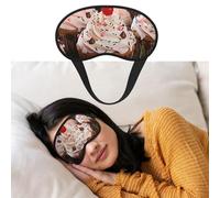 Cupcake and Muffin Sleep Mask for Side Sleeper Blackout Eye Masks for Women Men Blindfold Mask Side Sleeper Eye Cover for Sleeping Nap Blackout Eye Shade Cover for Travel