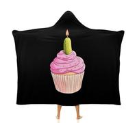 Cupcake And Pickle Cute Hooded Throw Blanket for Men Women Soft Wearable Blankets for Couch Bed Sofa