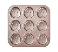 Cupcake Baking Molds - 27x27x2.2cm Muffin Dessert Bakeware | Non Stick Reusable Muffin Pan | Carbon Steel Animal Pattern Baking Tray Kitchen Oven Cookie Brownie Lunch Food Chocolate Butter