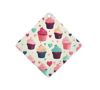 Cupcake Candy Hearts Sweet Car Air Freshener Hanging, Long Lasting Scented Car Aromatherapy Tablets, Rhombus Fragrance Scented Cards for Vehicles, Bedroom, Wardrobe Black-style