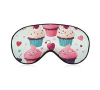 Cupcake Candy Hearts Sweet Eye Mask Sleep Mask Eye Masks for Sleep Sleep Masks for Women Men Sleeping Mask Travel Eye Mask Sleep Mask Blackout Funny Sleep Mask Cute Sleep Mask