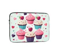 Cupcake Candy Hearts Sweet Laptop Case 15 inch, TSA Laptop Sleeve Shockproof Protective Notebook Case Water Resistant Computer Carrying Cover Briefcase Handbags Men Women Computer Bag