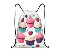 Cupcake Candy Hearts Sweet Unisex Pe Bag Waterproof Swimming Bags Portable String Backpack For Travel Sports Holidays