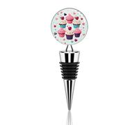 Cupcake Candy Hearts Sweet Wine Bottle Stopper Decorative Metal Bottle Stopper Reusable Creative Beverage Stoppers for Champagne, Liquor & Oil Bottles Wedding Christmas Party Bar Decor