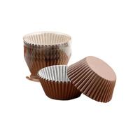 Cupcake Cases 100pcs Muffin Cups Egg Tart Molds Heat Resistant Cupcake Thickened Paper Liners Baking Tools(Brown)