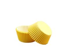 Cupcake Cases 100pcs Muffin Cups Egg Tart Molds Heat Resistant Cupcake Thickened Paper Liners Baking Tools(Yellow)