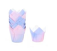 Cupcake Cases for Baking 50pcs Mermaid Cupcake Paper Cups Gradient Muffin Liners Theme Cake Mold Baking Cup Birthday Party Decor(Color3)