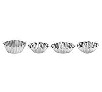 Set Of 8 Round Fluted Moulds, 4 Assorted Styles