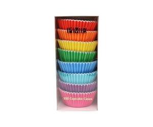 Cupcake Cases Muffin Bun Fairy Cake Baking Cups PME Foil Lined Rainbow 100
