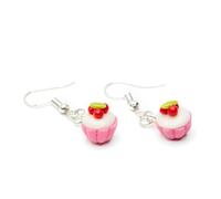 CuPCake Cherry Pie Earrings Miniblings Tart Cherries Around 3D