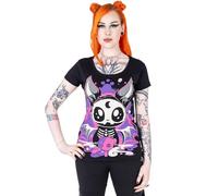 Cupcake Cult Bat Doll T-Shirt, Black, S - UK 10