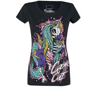 Cupcake Cult Internal Unicorn T-Shirt Gothic Alternative Pastel Goth Graphic Tee, Black, M