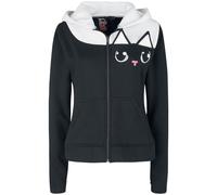 Cupcake Cult Kitty Hood Hoodie Jacket black white M