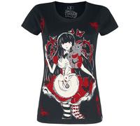 Cupcake Cult Wonderland T-Shirt T-Shirt black white red L