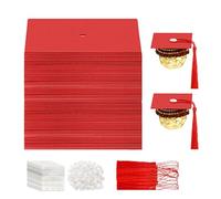 Cupcake Decorations, Creative Paper Dessert Stand | Graduation Hat Toppers Set for Comrades Teens Girls Students School Home School