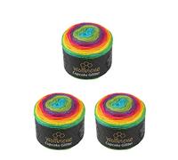 Cupcake Glitter Simli 3 x 150 g Knitting Wool 450 g Wool for Knitting and Crocheting Baby Wool Turkish Wool Gradient Wool Glitter (3040 Rainbow)