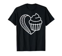 Cupcake Heart Baking Lover Sweet Tooth Baker Mom Gus Samoa T-Shirt