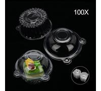 Cupcake Holder Clear Plastic Muffin Cupcake Case Domes Box Pods Hinged