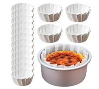 Cupcake Liners, 50 x Cake Moulds for Basque Cakes - 4/6/8 Inch Paper Baking Utensils, Dessert Liners, Parchment Paper Rounds for Muffins and Cups